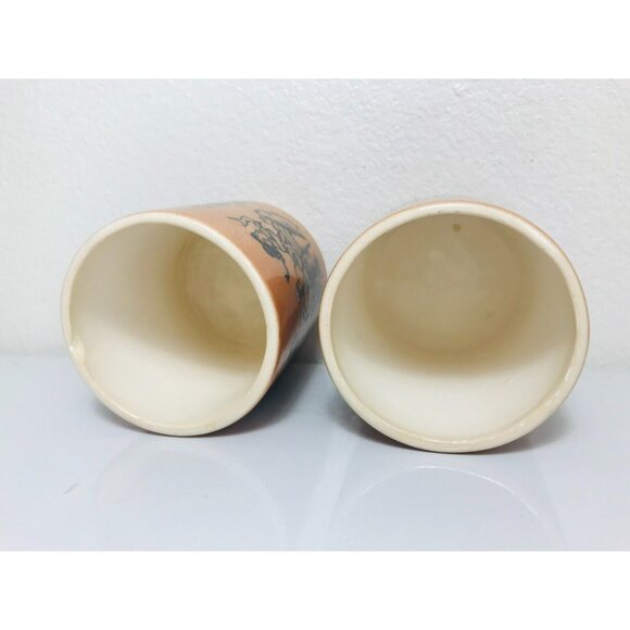 Vintage Senor Pico Naughty Pottery Mugs Trader Vics Restaurant 1971 Pair Cups - Picture 5 of 11